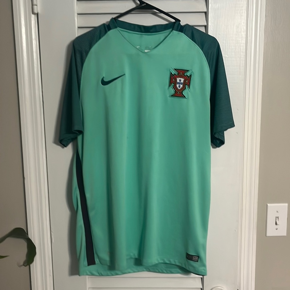Authentic Portugal Soccer Jersey Nike L Large 2016 Alternate